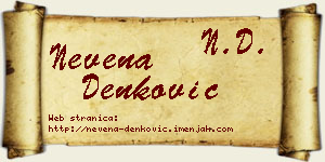 Nevena Denković vizit kartica